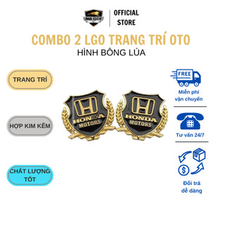 logo trang trí xe oto hình bông lúa các hãng xe ( combo 2 chiếc)