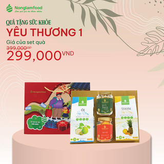 Set quà tặng sức khoẻ Yêu Thương 1 Nonglamfood | Quà tặng ý nghĩa cao cấp cho người thân, đối tác