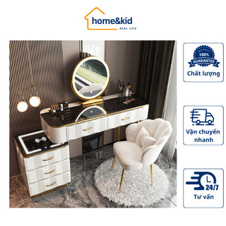 Bàn trang điểm có đèn led bộ bàn ghế trang điểm cao cấp tặng kèm ghế tủ thông minh sạc không dây tiện lợi
