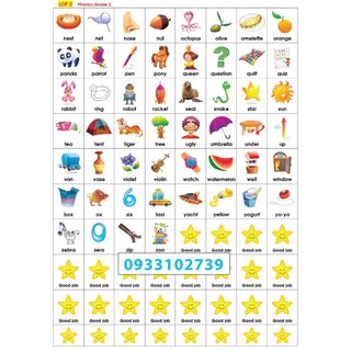 Sticker tiếng anh lớp 2 - Phonics 2