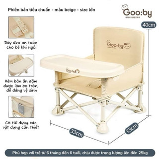 Ghế ăn dặm gấp gọn hoo gooby kiểu dáng hàn quốc siêu nhẹ cho bé,ghế ăn dặm du lịch,ghế ăn dặm gấp gọn