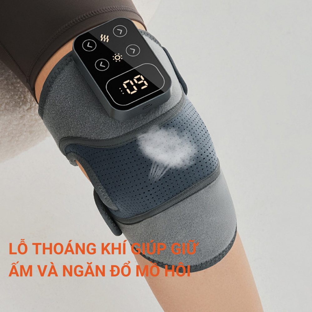 Máy massage đầu gối K9 Lite, massage rung chườm ấm hồng ngoại giúp giảm đau, bảo vệ sức khỏe