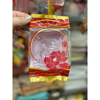 100 cái túi bánh trung thu 150-200gram gram mẫu sen sóng đỏ