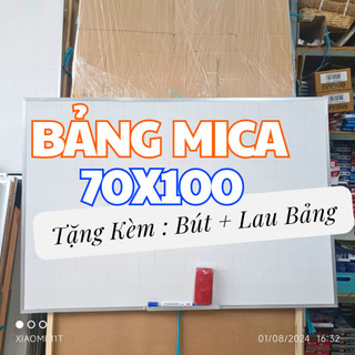 Bảng mica trắng viết bút lông 70 x 100 cm - Tặng bút lông & lau bảng
