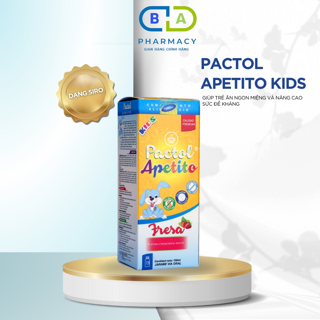 [MUA 3 TẶNG 1] Siro Ăn Ngon PACTOL KIDS PEPTIT 150ml giúp bé ăn ngon miệng, tăng đề kháng | JAPA KIDS