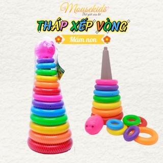 Đồ chơi tháp xếp vòng mầm non cho bé - Xếp vòng tháp