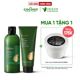 Combo dầu gội bưởi Pomelo Cocoon 310ml + Dầu xả bưởi Pomelo Cocoon 310ml thuần chay