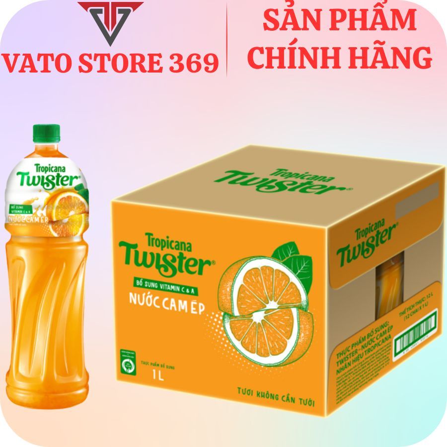 Nước cam ép TWISTER TROPICANA chai 1L