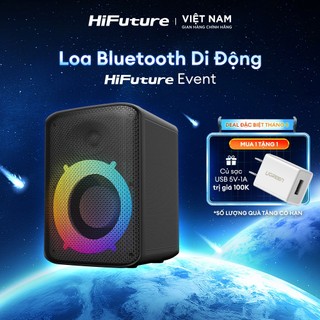 Loa Bluetooth 5.3 di dộng Hifuture Event 80W TWS | Đèn LED Karaoke | Pin 4000mAh | Chính hãng - Bảo hành 12 tháng