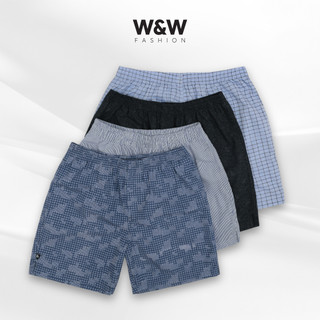 Quần Đùi Ngủ Mặc Nhà Nam W&W Cạp Chun, Chất Liệu Cotton Tổng Hợp Nhẹ Mát, Thấm Hút Mồ Hôi Không Bai Xù SHORT03