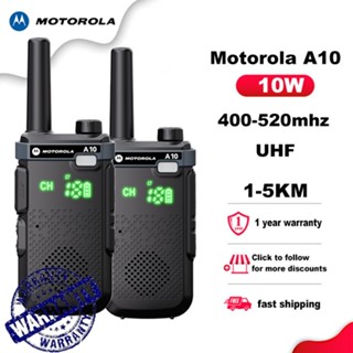 Bộ 2 Máy Bộ đàm Motorola A10 Bộ đàm UHF 400-520MHz 5W Mini Walkie Talkie 199 Channel 9800Mah Khoảng cách giao tiếp 10km