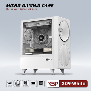 Vỏ case máy tính vsp micro gaming x09 trắng/đen - hàng chính hãng