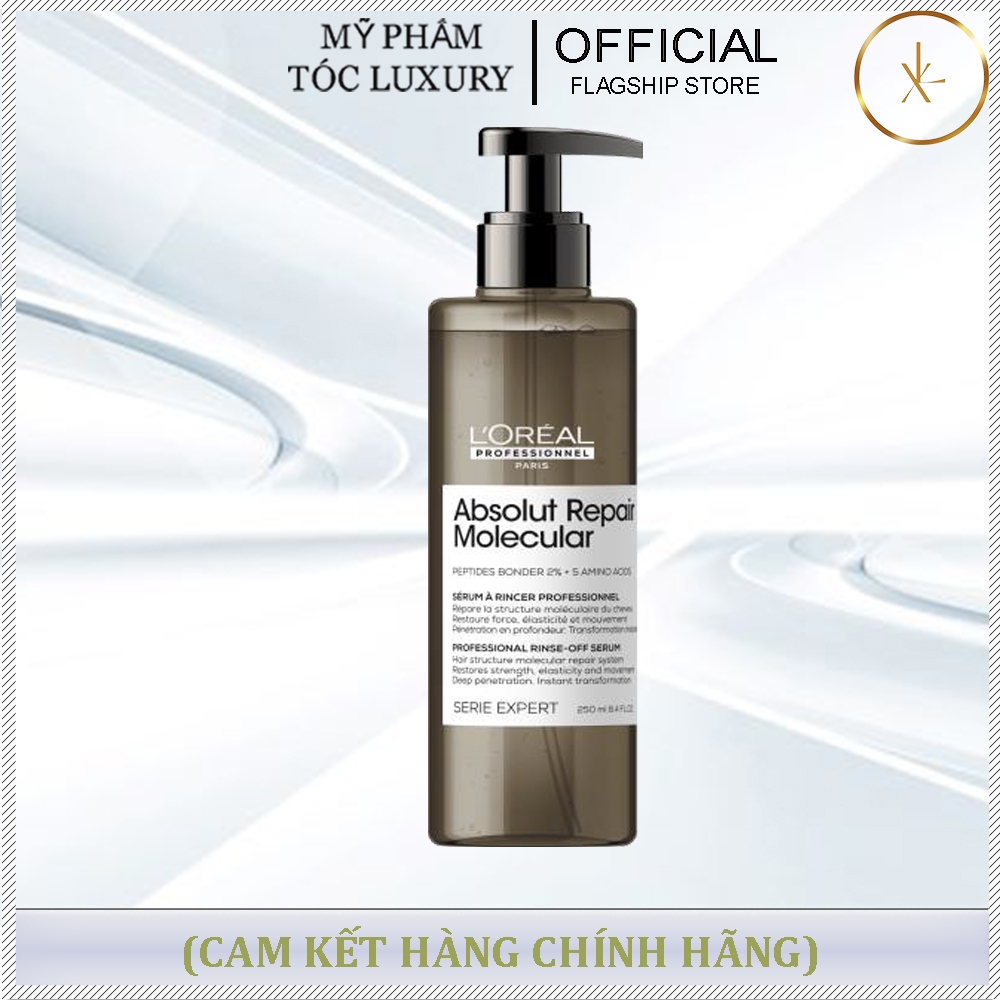 Serum xả tóc Loreal ARM Absolut Repair Molecular siêu phục hồi cấp phân tử Peptides 250ml
