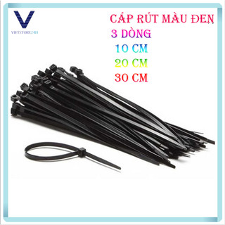 Bịch 80 sợi dây rút nhựa đen nhiều kích cỡ 10-20-30cm