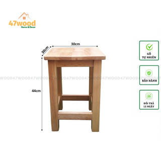 Ghế đôn cao 45cm gỗ cao su - ghế đẩu 45cm