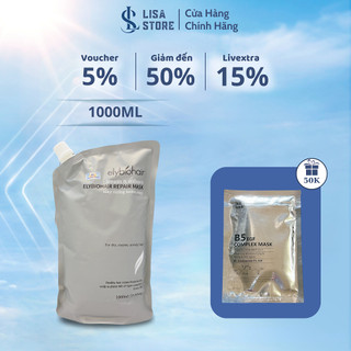 Kem hấp dầu hấp ủ tóc elybiohair keratin collagen phục hồi, chống rụng tóc, mềm mượt 1000ml - lisa store