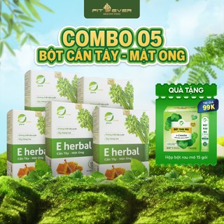 Combo 5 hộp cần tây mật ong tặng 1 hộp bột rau má nguyên chất, không chất bảo quản | FIT4EVER