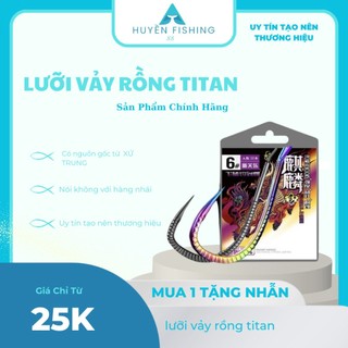 Lưỡi câu titan vảy rồng 7 màu chuyên dụng h155