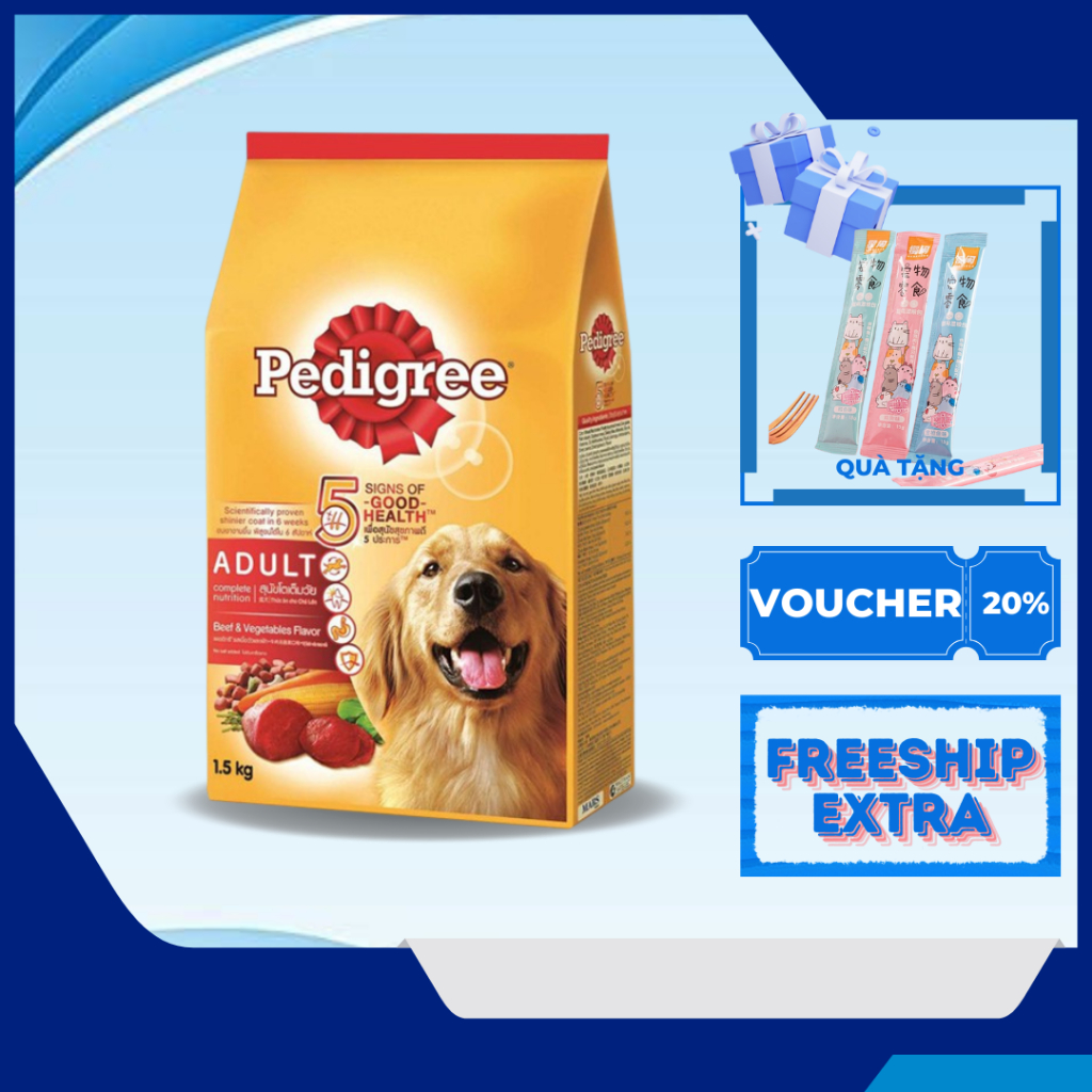 Hạt Pedigree Cho Chó Trưởng Thành - Bò & Rau Củ [3kg]