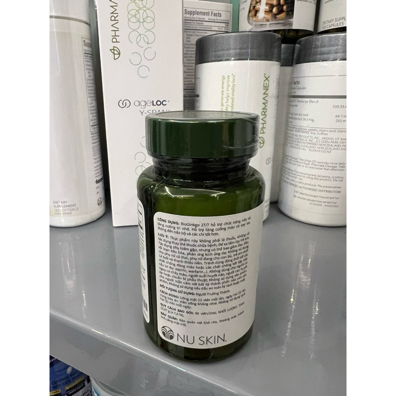 Thực Phẩm Bảo Vệ Sức Khỏe Nuskin BioGinkgo 27/7 Tăng Cường Trí Nhớ Cho Não - Hộp 60 viên