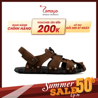 Sandal rọ nam da bò thật tomoyo tms10102
