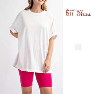 Áo phông màu trắng phom rộng Unisex,chất vải mềm,mát S77