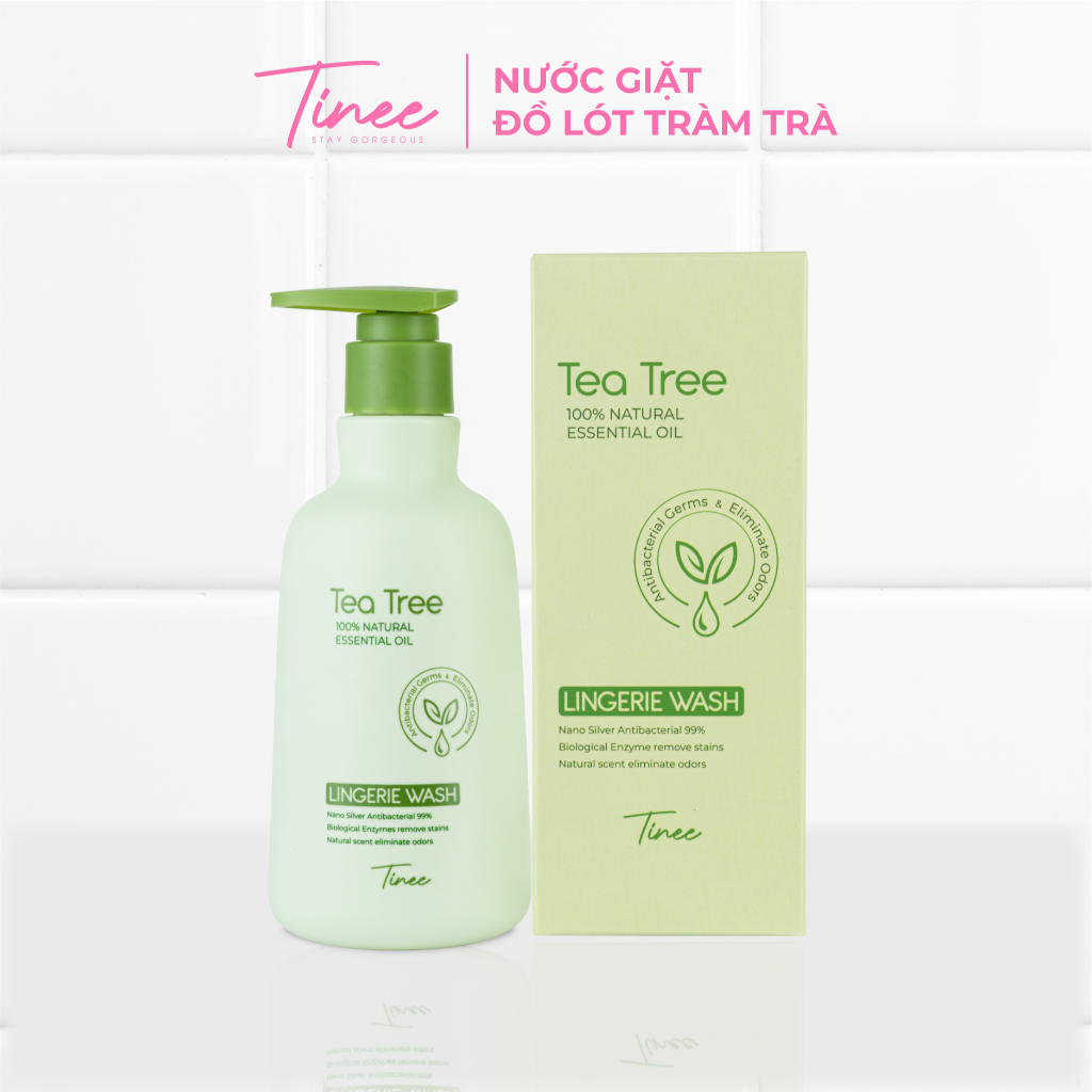 Nước giặt đồ lót Tràm Trà - Nano Bạc Tinee X2 khả năng kháng khuẩn, làm sạch tốt và khử mùi hiệu quả