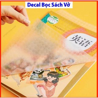 Set 10 Bọc sách, bọc vở decal chuyên dụng tặng kèm nhãn vở