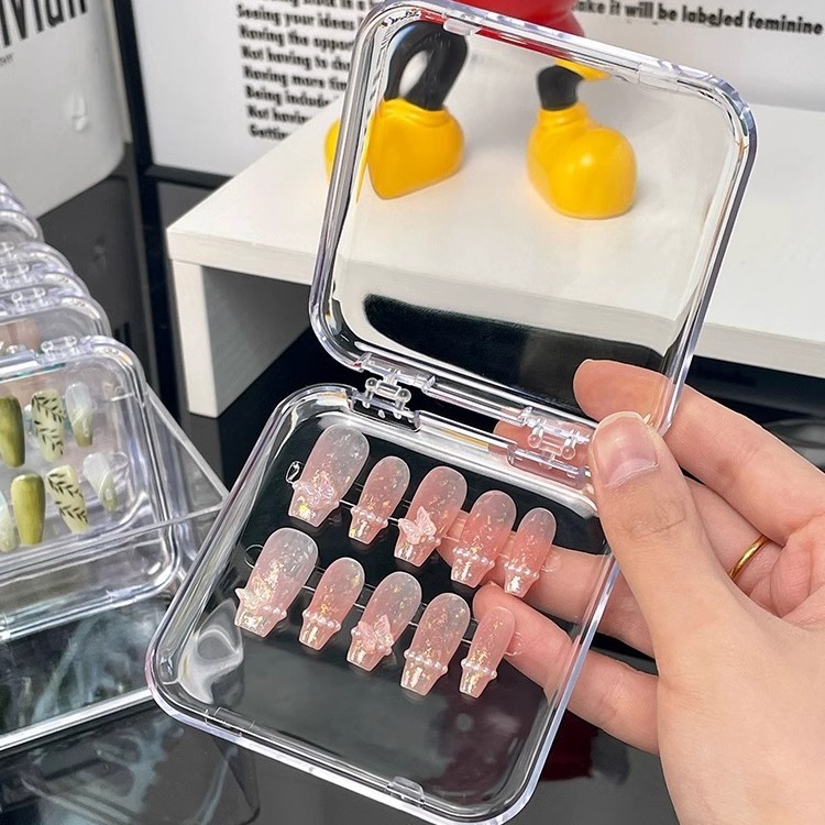 COMBO 5 Hộp Đựng Nailbox Mica Cao Cấp, Hộp Đựng Móng Giả, Hộp Đựng Nail Nhiều Màu Sang Trọng 88837