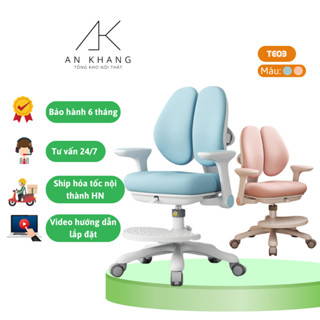 Ghế chống gù AN KHANG TE-03 Tựa lưng thoáng khí Điều chỉnh nâng hạ. Phù hợp cho các bé từ 3-15 tuổi