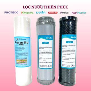 Bộ Lõi 123 Taiwan Buder 10 Inch - Bộ Lõi Lọc Nước Buder