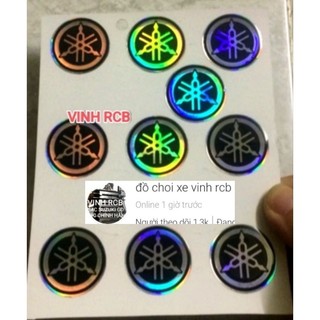 Tem logo yamaha titan 7 màu loại nhỏ 3cm giá 1con