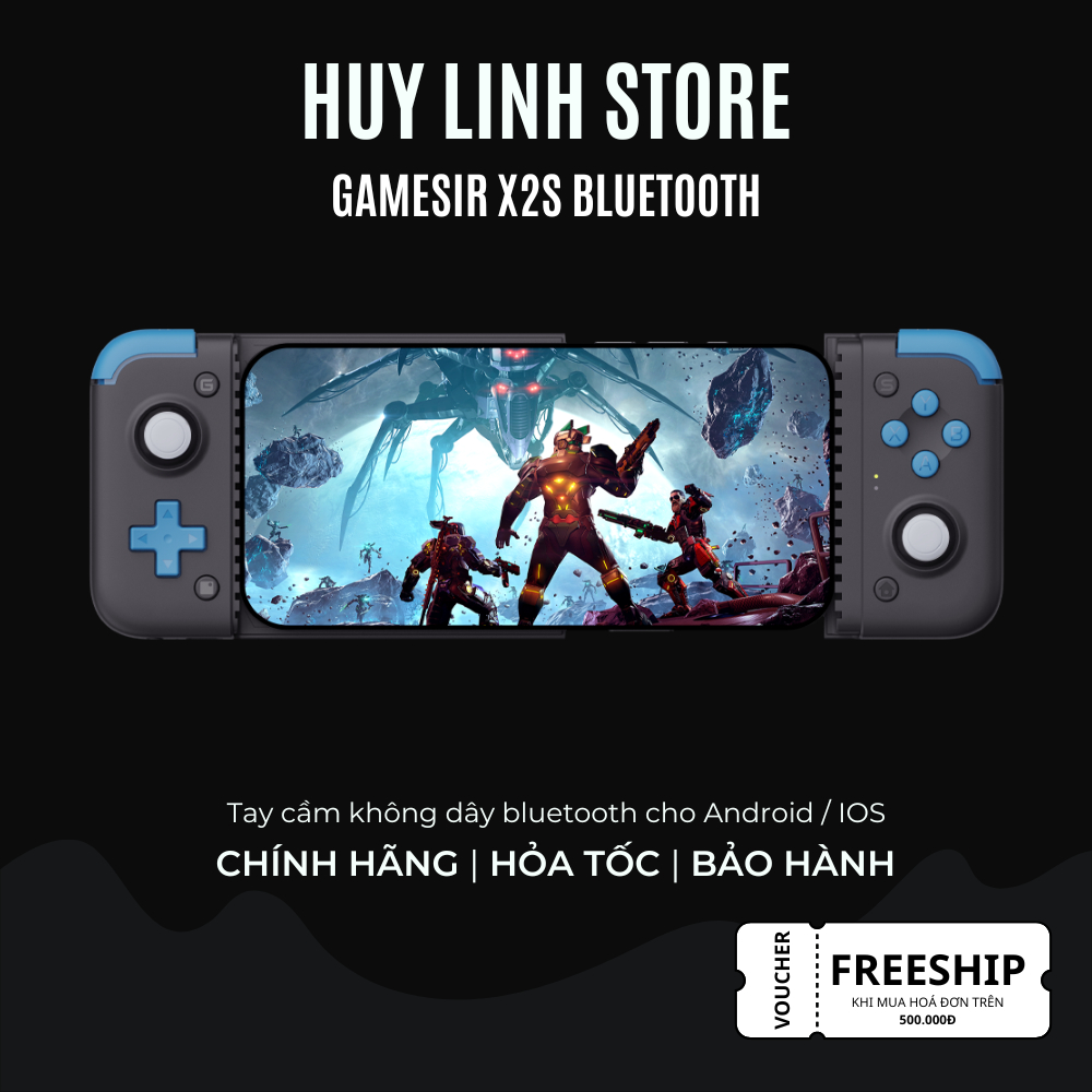 Tay cầm chơi game Gamesir X2S Bluetooth tích hợp Hall Effect cho điện thoại Andoird, iOS