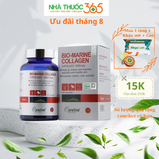 Viên Uống Chống Lão Hoá, Giảm Nếp Nhăn Careline Bio Marine Collagen 2000Mg Max 60 Viên Hoặc 100 Viên