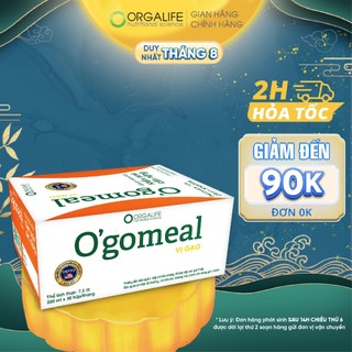 Combo 1 tháng da đẹp dáng thon, thay thế bữa ăn, hỗ trợ giảm thèm ăn & cân nặng Ogomeal vị gạo 30 hộp (250ml/hộp)