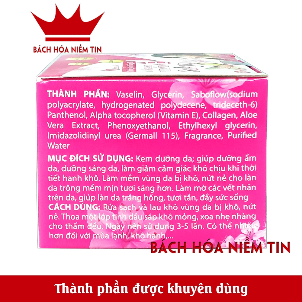 Kem chống nẻ Sakyo - Cung cấp Vitamin E, Collagen, Vaselin - Giúp dưỡng da mịn màng, chống nứt nẻ da - Hộp 30g