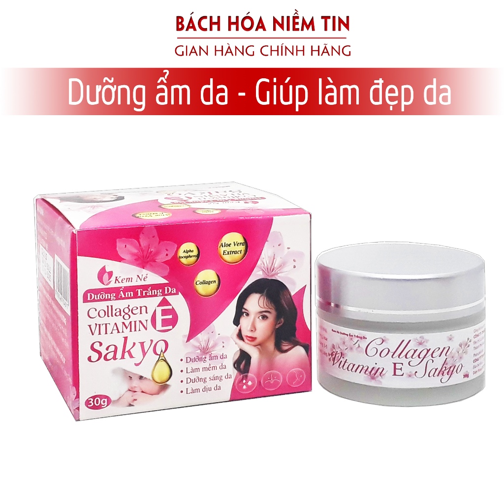 Kem chống nẻ Sakyo - Cung cấp Vitamin E, Collagen, Vaselin - Giúp dưỡng da mịn màng, chống nứt nẻ da - Hộp 30g