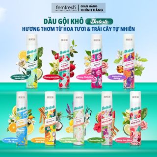 Dầu Gội Khô Mini Batiste Dry Shampoo Hết Ngứa, Hết Bết Dính Tóc Bồng Bềnh Tức Thì 200ml/50ml
