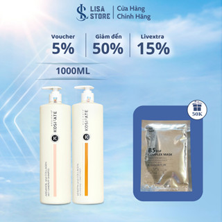 [CHÍNH HÃNG] Dầu Cặp Kosi Dầu Gội Xả Dưỡng Sinh KOSIFATE 1000ml Phục Hồi Đa Tầng Tóc Hư Tổn,Sạch Gầu Hết Dầu Bết - Lisa