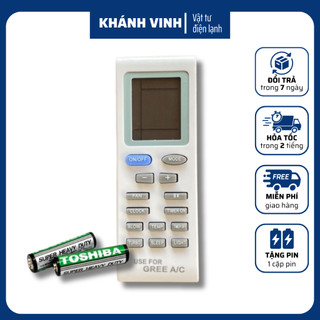 Remote máy lạnh GREE viền xanh, điều khiển điều hòa Gree, remote