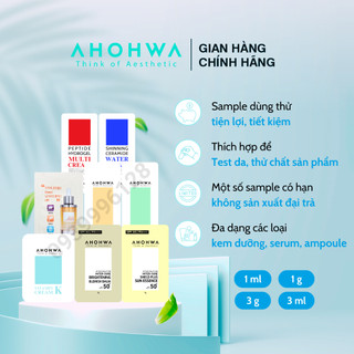  Tổng Hợp Các Loại Sample Dùng Thử AHOHWA - Kem Dưỡng, Serum, Ampoule