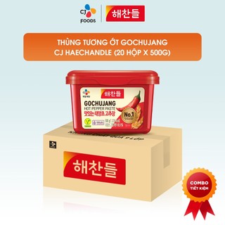Thùng 20 hộp Tương ớt gochujang Hàn Quốc Haechandle (500g x 20 hộp)