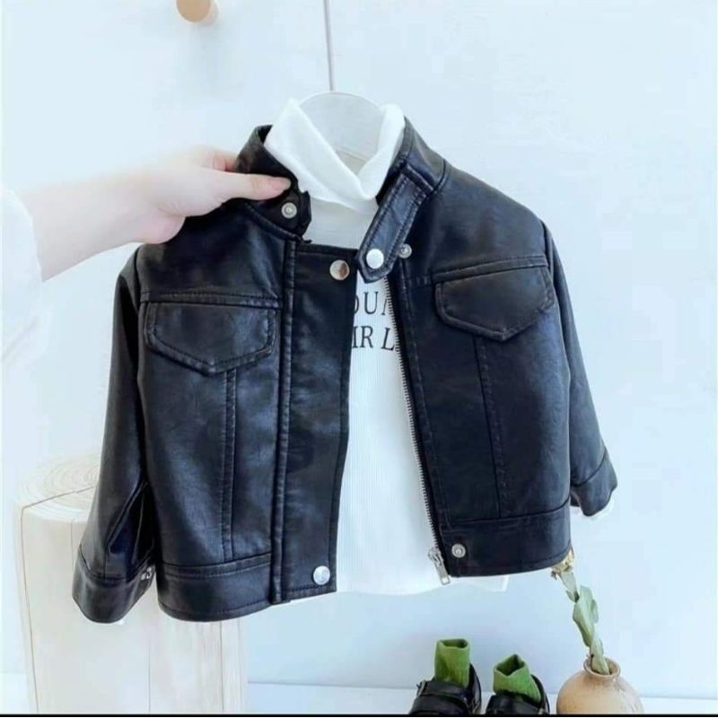 áo khoác da 2 lớp của bé trai bé gái sai 7-27kg