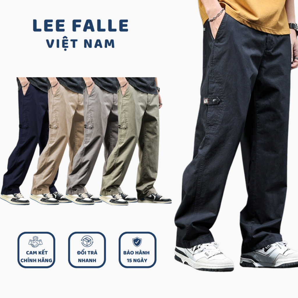 Quần Kaki Nam Cạp Chun Dễ Mặc Dáng Đứng, Quần Dài Kaki Nam Baggy Ống Suông - QKK05