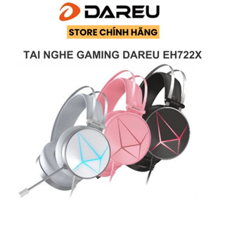  Tai Nghe cao cấp Dareu EH722X Hồng   Trắng   Đen 