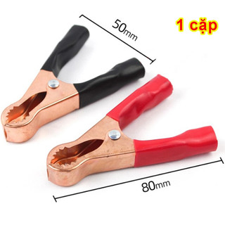 Kẹp Bình Ắc Quy To 8cm ( 1 Đỏ - 1 Đen )