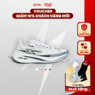 Giày thể thao chạy bộ màu đen trắng nam nữ Goya Neo năm 2024 full màu