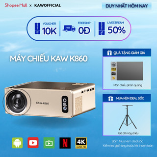 Máy chiếu mini KAW K860 sử dụng trong gia đình, hình ảnh sắc nét, hệ điều hành android có sẵn loa