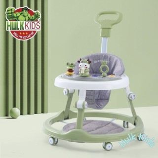 [MỚI] Xe tập đi tròn 2in1 hình CHÚ BÒ đáng yêu cho bé có nhạc đèn, có cán và lót chân_Hulk.Kids