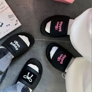 Dép Rabbit Town Quai Ngang Nam Nữ Kiểu Dáng Hàn Quốc Cao Cấp 'hot' Dép Slipper Đế Bằng cử